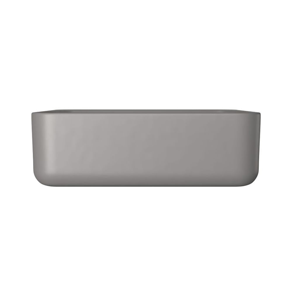 Encontraproduto.com.br - Cuba de Semiencaixe Quadrada com Mesa 40X40cm Cinza Antracite