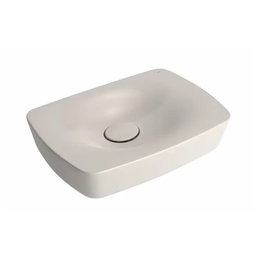 Encontraproduto.com.br - Cuba de Apoio Lavatório Retangular Smart Block 50X35cm Barbante