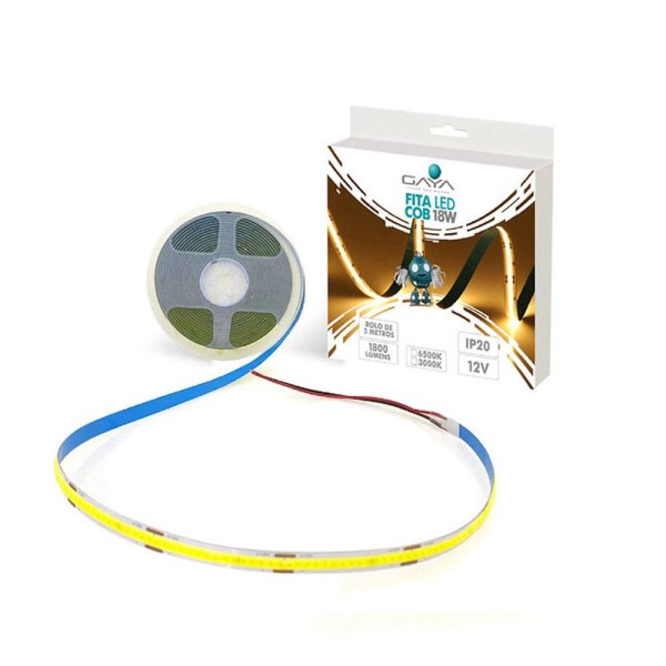 Encontraproduto.com.br - Fita LED COB 12V 18W IP20 5M - Gaya