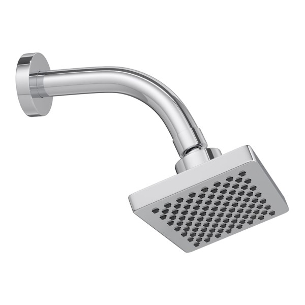 Chuveiro de Parede com Tubo Quadrado Flex Standard Cromado