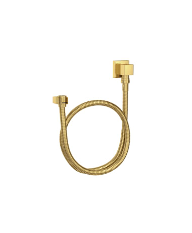Encontraproduto.com.br - Kit Flexível para Chuveiro Quadrado com Suporte para Ducha Manual Gold
