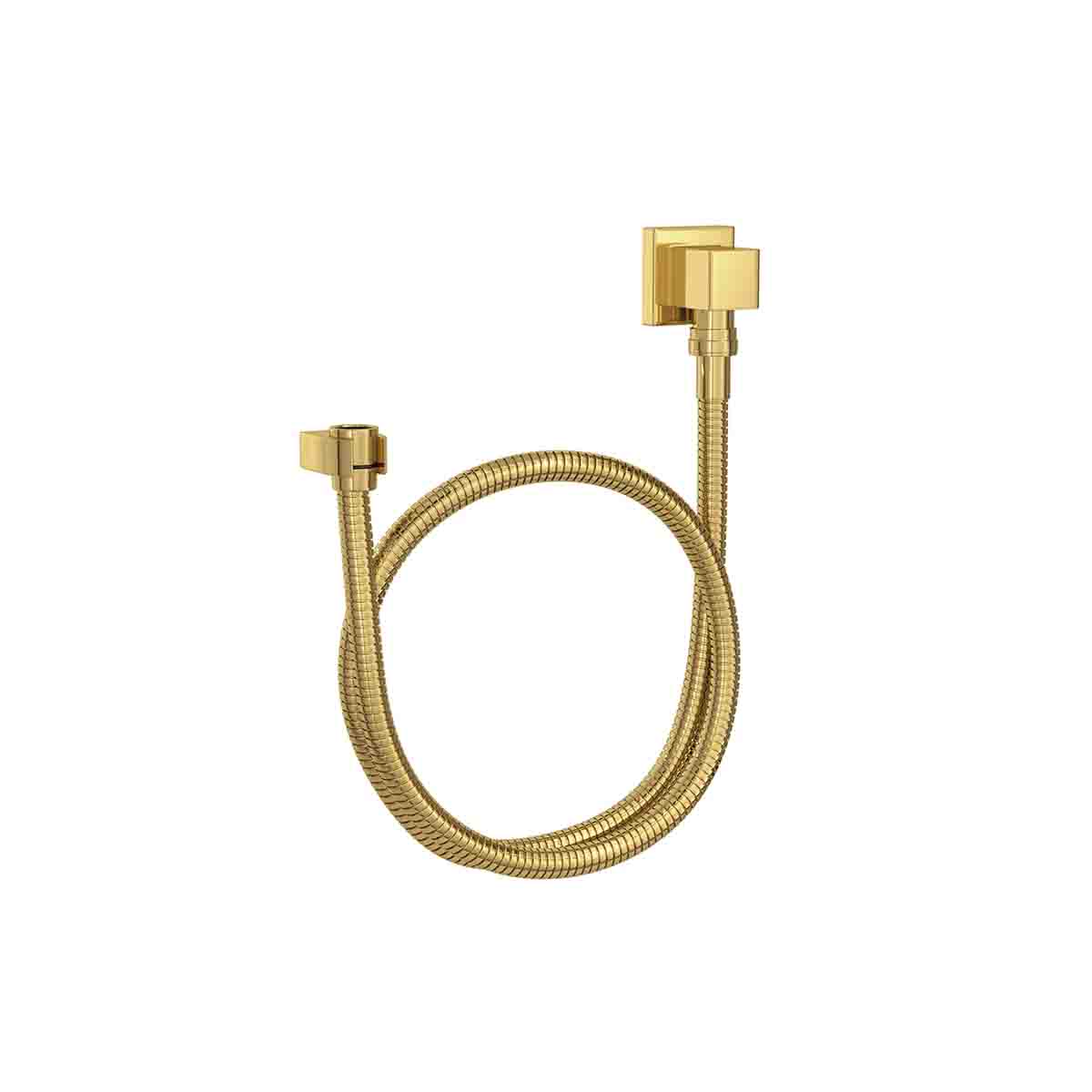 Encontraproduto.com.br - Kit Flexível para Chuveiro Quadrado com Suporte para Ducha Manual Gold