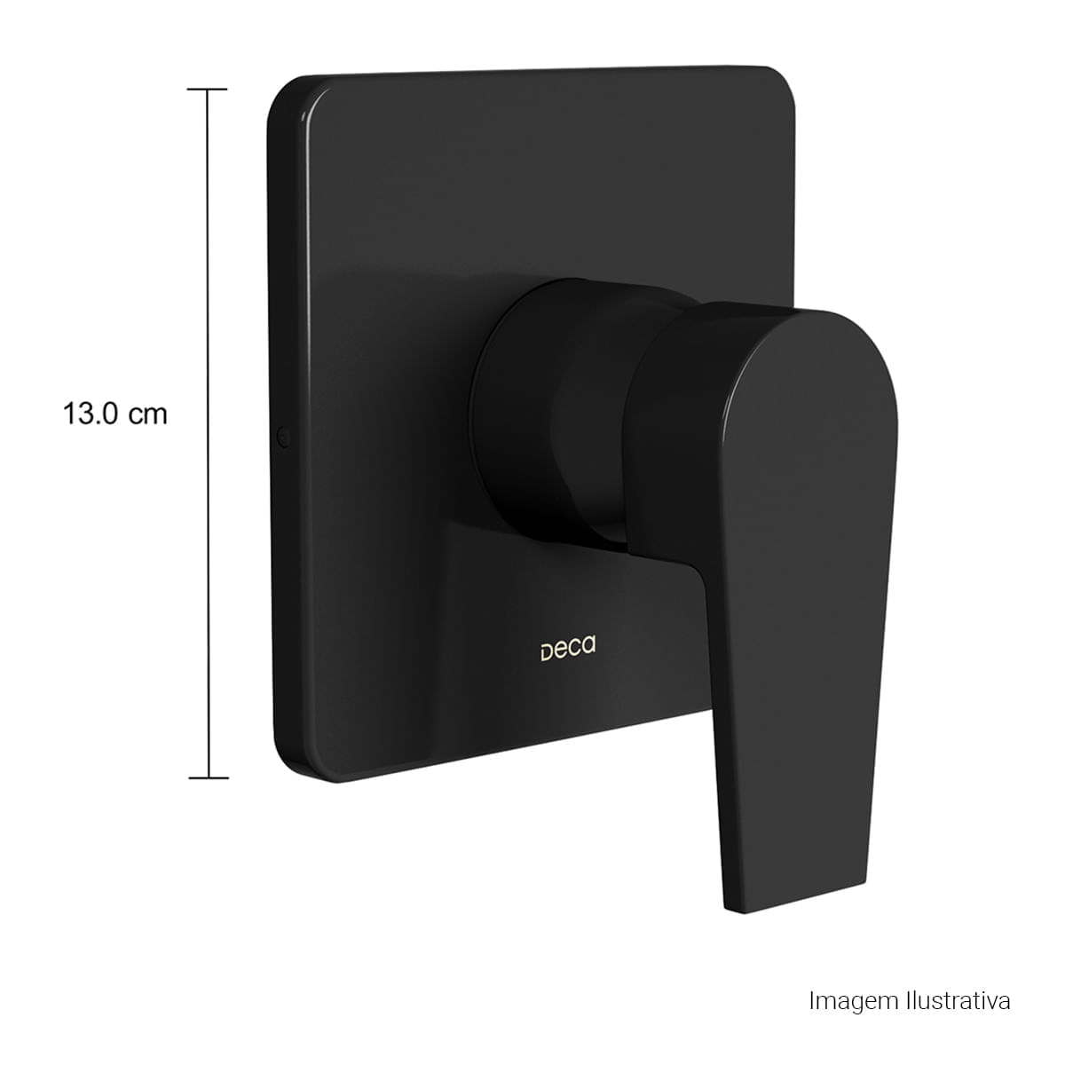 Encontraproduto.com.br - Acabamento Misturador Monocomando para Chuveiro Level Black Noir