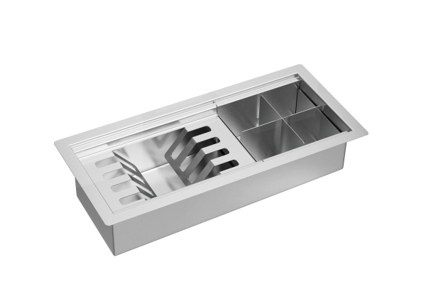 Encontraproduto.com.br - Calha Organizadora para Cuba de Inox 45cm Inox