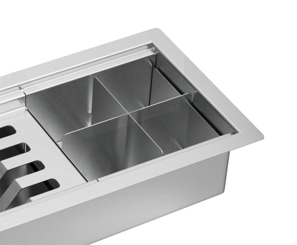 Encontraproduto.com.br - Calha Organizadora para Cuba de Inox 45cm Inox