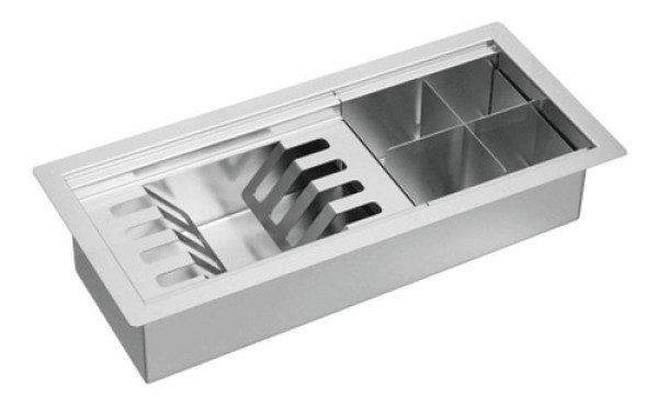 Encontraproduto.com.br - Calha Organizadora para Cuba de Inox 45cm Inox
