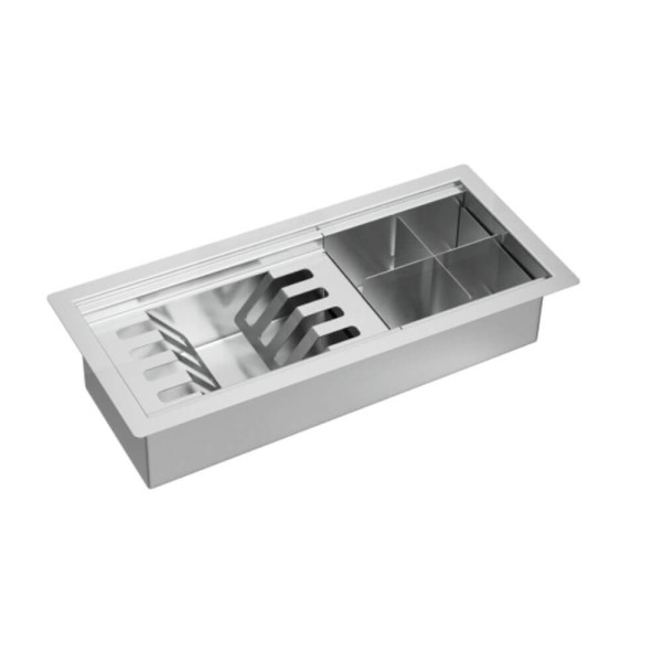 Encontraproduto.com.br - Calha Organizadora para Cuba de Inox 45cm Inox