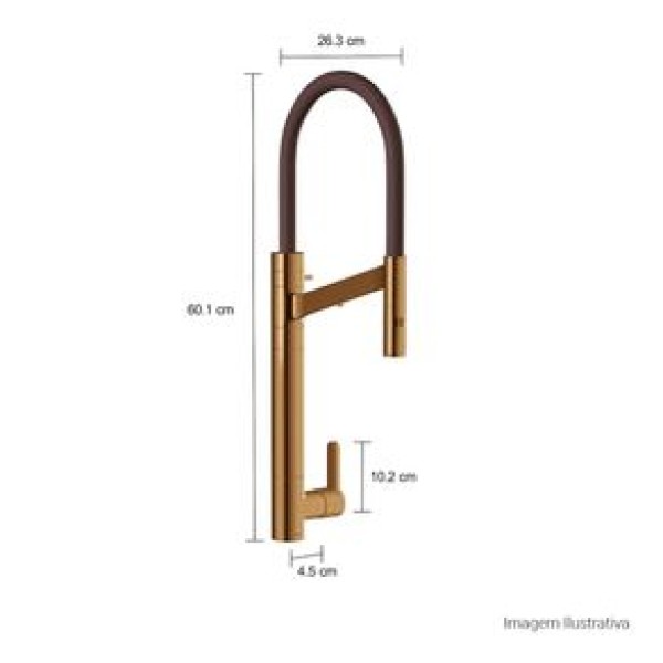 Encontraproduto.com.br - Misturador Monocomando Deca de Mesa Bica Alta para Cozinha com Filtro | Twin Colore