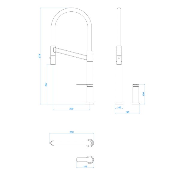 Encontraproduto.com.br - Misturador Monocomando Deca de Mesa para Cozinha | Deca Colore