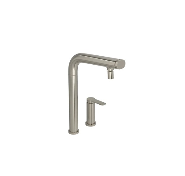 MONOCOMANDO DE MESA COZINHA DECA YOU BICA ALTA CLICK E ACIONAMENTO FLAT - INOX