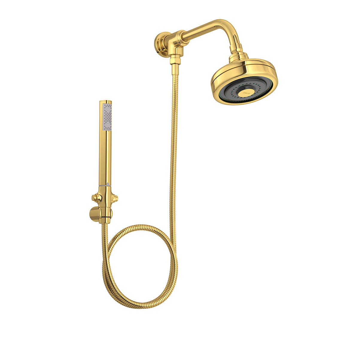 Encontraproduto.com.br - Chuveiro Deca Acqua Plus 1990.GL.STD.KIT de Parede com Desviador Gold