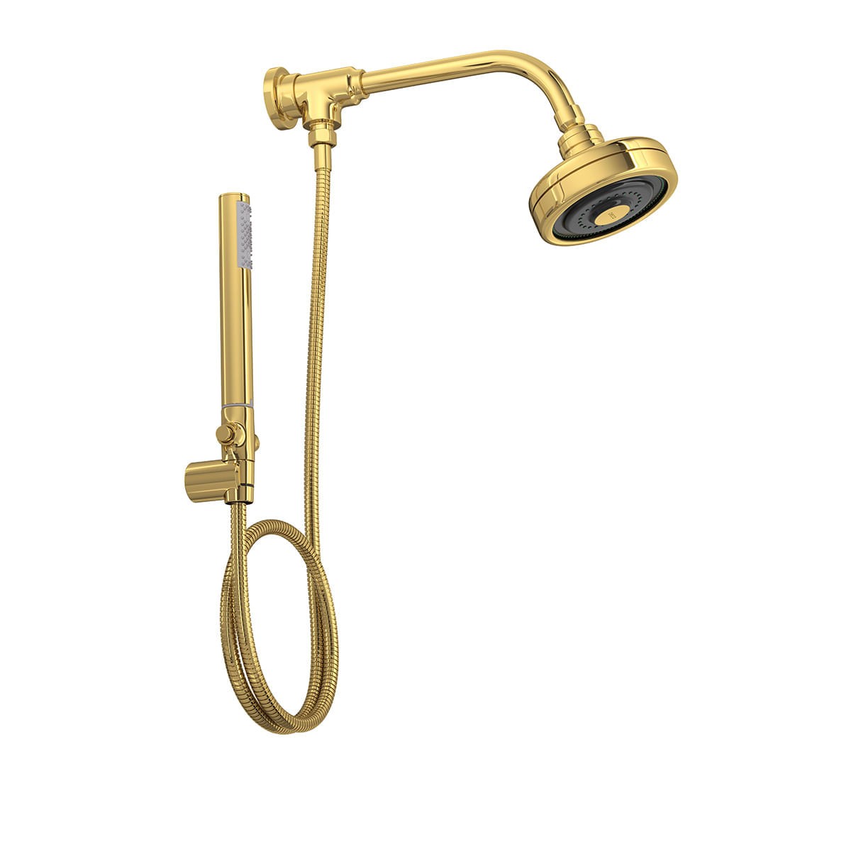 Encontraproduto.com.br - Chuveiro Deca Acqua Plus 1990.GL.STD.KIT de Parede com Desviador Gold