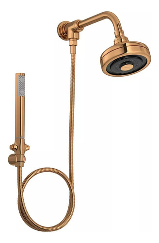 Encontraproduto.com.br - Chuveiro Deca Acqua Plus 1990.GL.STD.KIT.RD de Parede com Desviador Red Gold