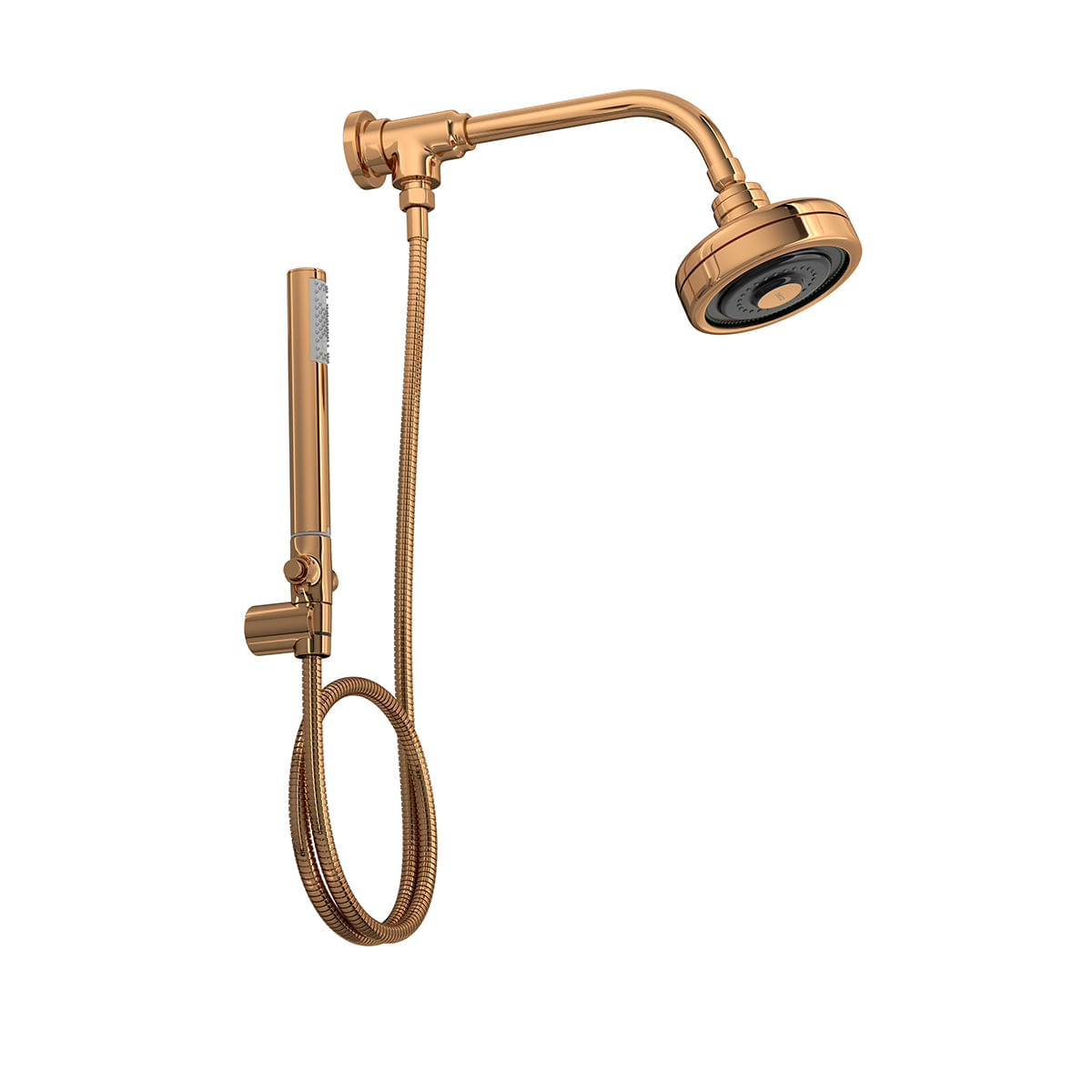 Encontraproduto.com.br - Chuveiro Deca Acqua Plus 1990.GL.STD.KIT.RD de Parede com Desviador Red Gold