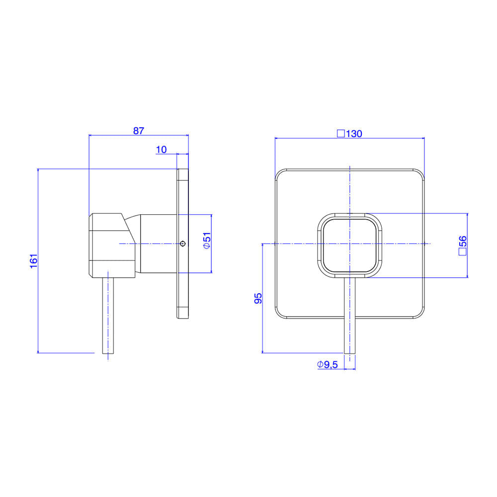 Encontraproduto.com.br - Acabamento Para Chuveiro Monocomando Deca You Quadrado Cromado