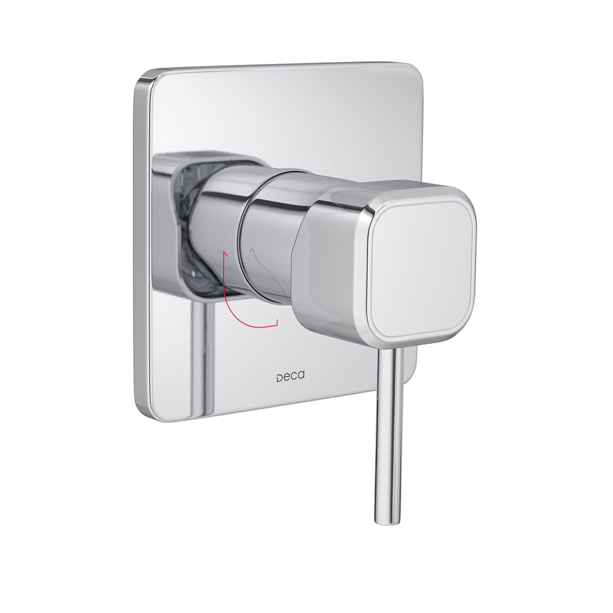 Encontraproduto.com.br - Acabamento Para Chuveiro Monocomando Deca You Quadrado Cromado