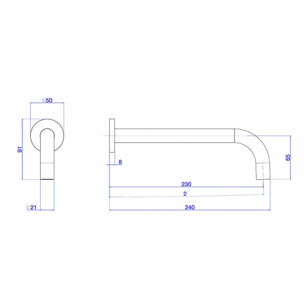 Encontraproduto.com.br - Bica de Parede Lavatório Longa You 1/2