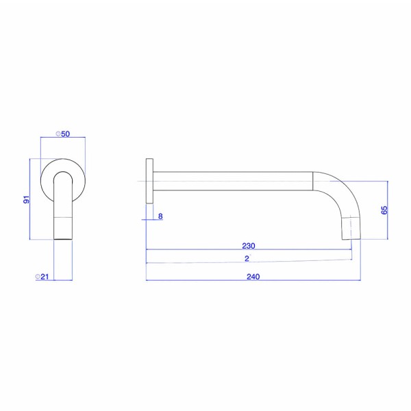 Encontraproduto.com.br - Bica de Parede Lavatório Longa You 1/2