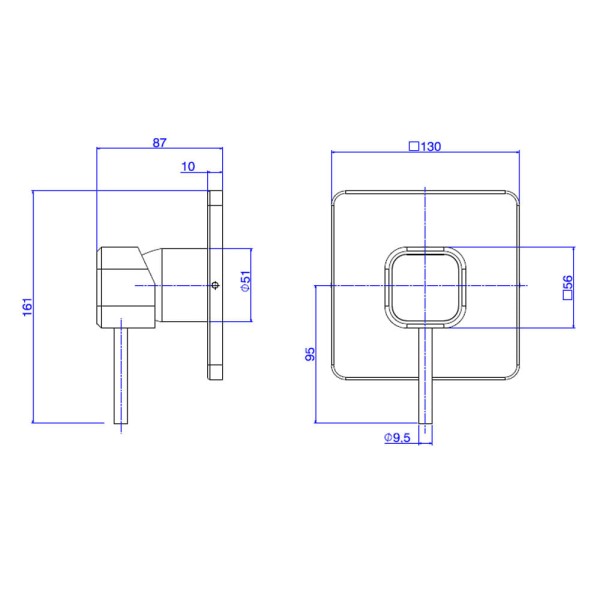 Encontraproduto.com.br - Acabamento para Monocomando Deca de Chuveiro Quadrado | Deca You