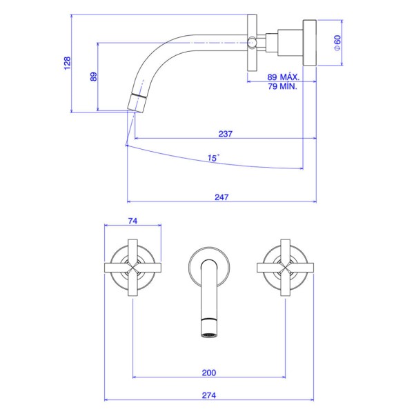 Encontraproduto.com.br - Misturador Deca de Parede para Lavatório | Duna Clássica