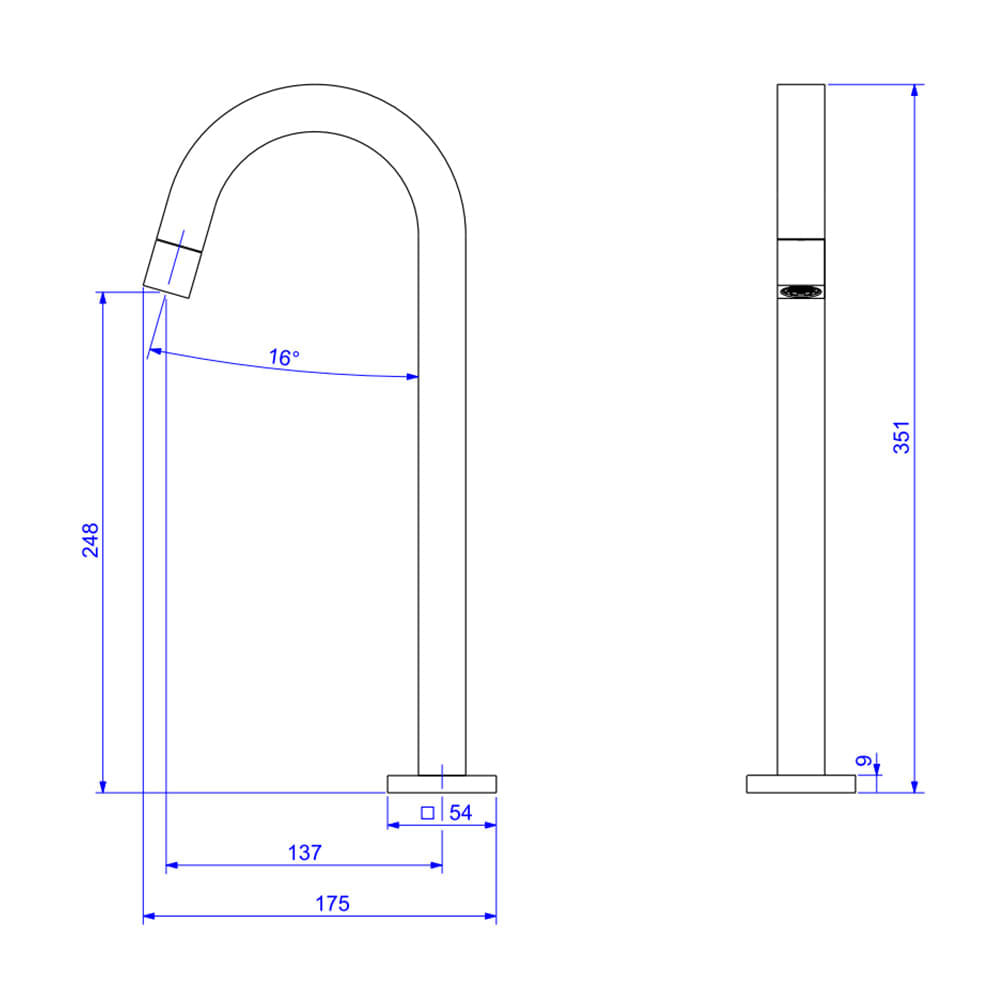 Torneira de Mesa Bica Alta para Lavatório Deca Tube