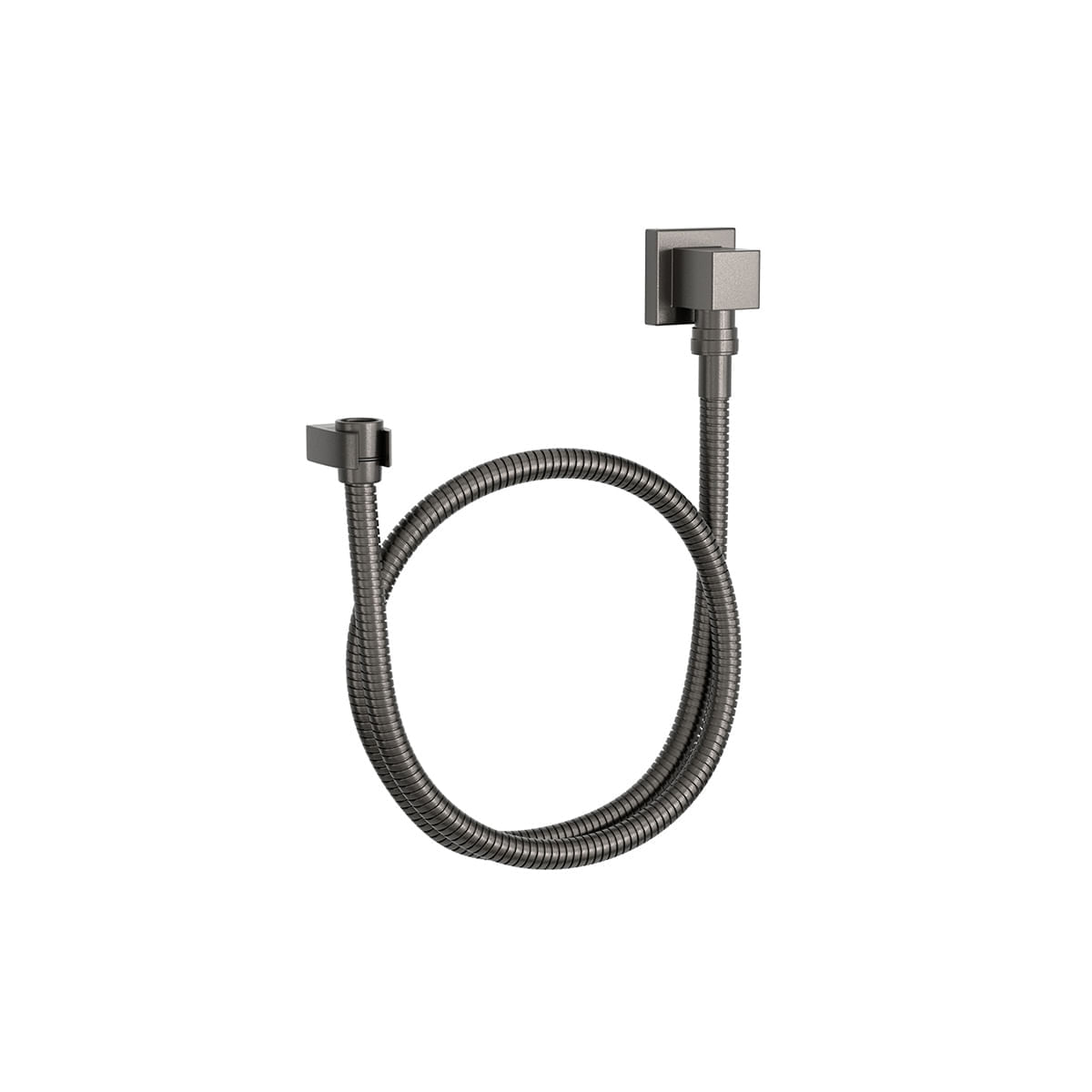 Encontraproduto.com.br - Kit Flexivel Dark Antracite Quadrado C/ Suporte Ducha Manual - Deca