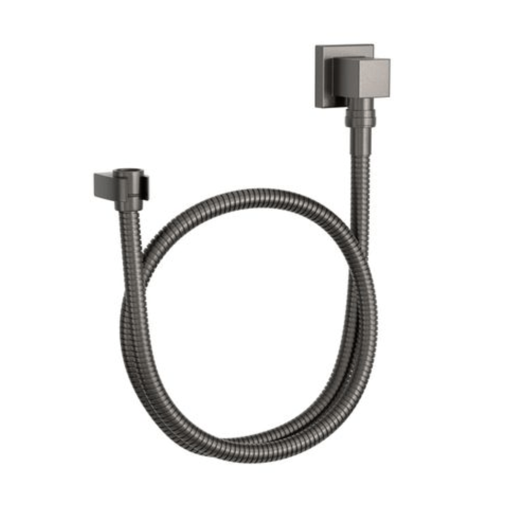 Encontraproduto.com.br - Kit Flexivel Dark Antracite Quadrado C/ Suporte Ducha Manual - Deca
