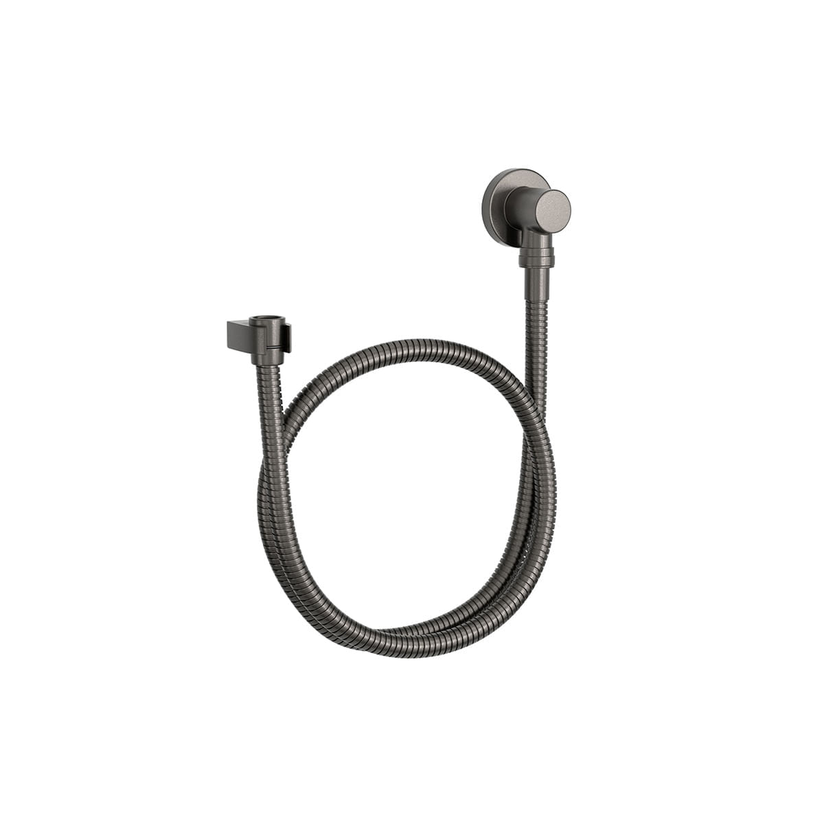 Encontraproduto.com.br - Kit Flexivel Dark Antracite Redondo C/ Suporte Ducha Manual - Deca