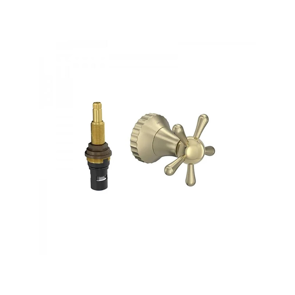 Encontraproduto.com.br - Acabamento para Registro Pressão 1/2 3/4 Perola Summer Gold Deca