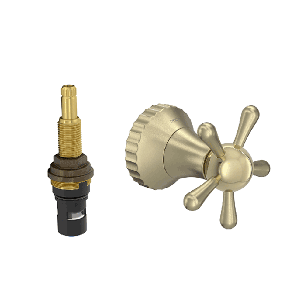 Encontraproduto.com.br - Acabamento para Registro Pressão 1/2 3/4 Perola Summer Gold Deca