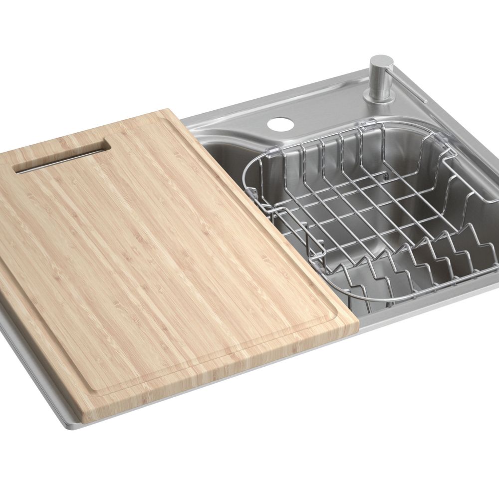 Encontraproduto.com.br - Facile Inox Cuba De Cozinha Retangular Com Deck E Acessorios - Deca