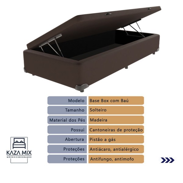 Encontraproduto.com.br - Cama Box King Preto Com Base Baú Branca Classic Anjos