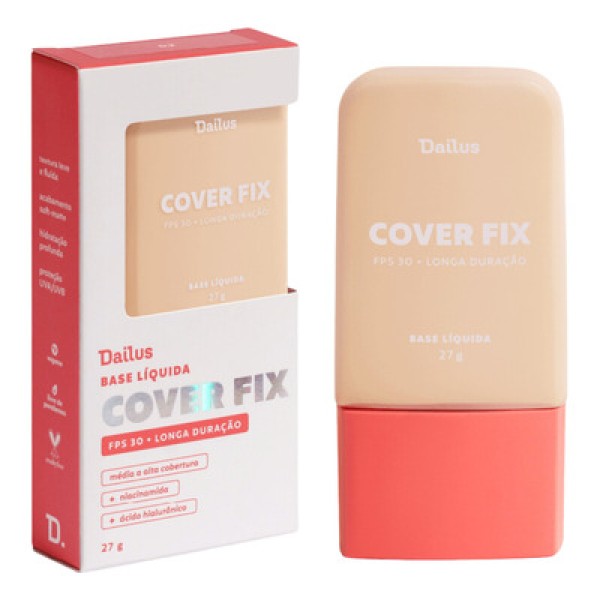 Encontraproduto.com.br - Base Dailus Cover Fix D1 Claro FPS30 27g