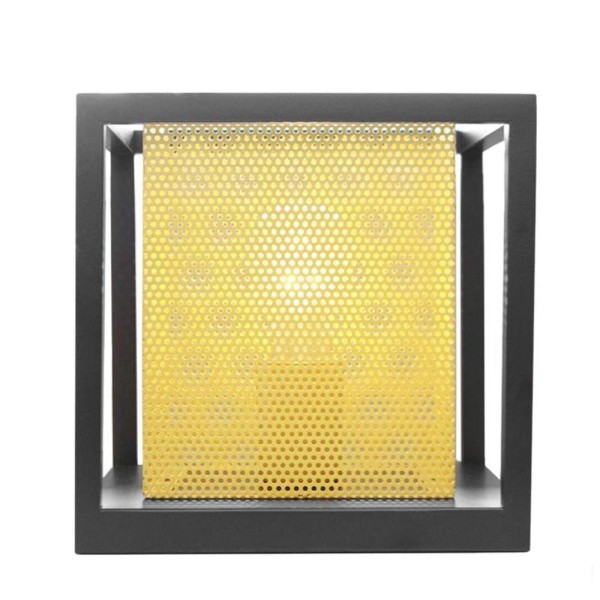 Encontraproduto.com.br - Luminária De Mesa Grid Na Preto Com Acabamento Dourado Para