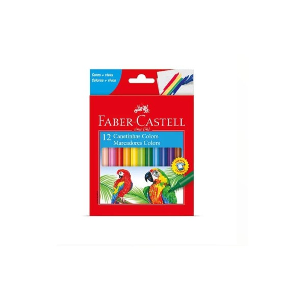 Encontraproduto.com.br - Lápis 12 Cores+ Canetinha 12 Cores + Apontador Faber-Castell