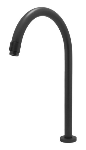 Torneira Lavatório Mesa Slim Tube Luxo Alta Preto Fosco 1/4v