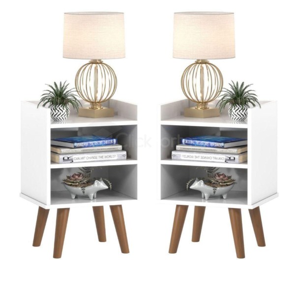 Encontraproduto.com.br - Mesa Cabeceira Pequena Mesinha Quarto Nicho 2Un