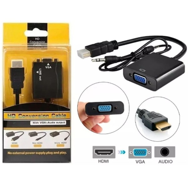 Encontraproduto.com.br - Cabo Conversor De Sinal Digital Para Analogico Hdmi Pra Vga