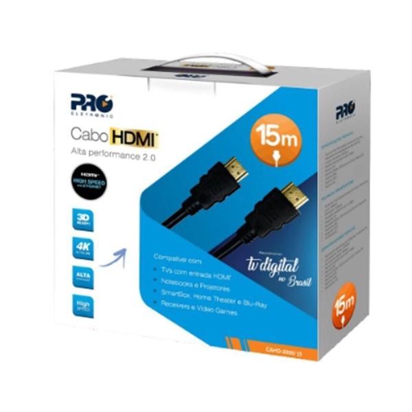 Encontraproduto.com.br - Cabo Hdmi 2.0 3d 4k 15m: Imagem E Som De Alta Qualidade