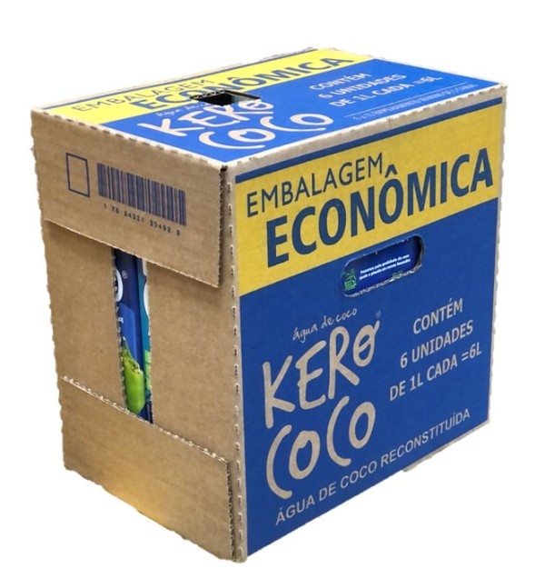 Encontraproduto.com.br - Água De Coco Reconstituída Kero Coco Caixa 1L 6 Unidades