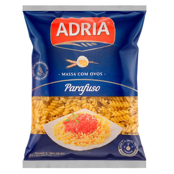 Massa com Ovos Adria Parafuso 500g