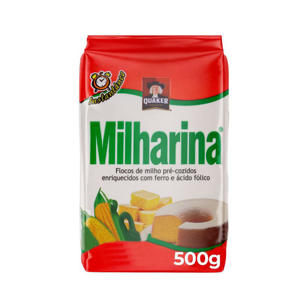 Encontraproduto.com.br - Flocos de Milho Milharina Pacote com 500g