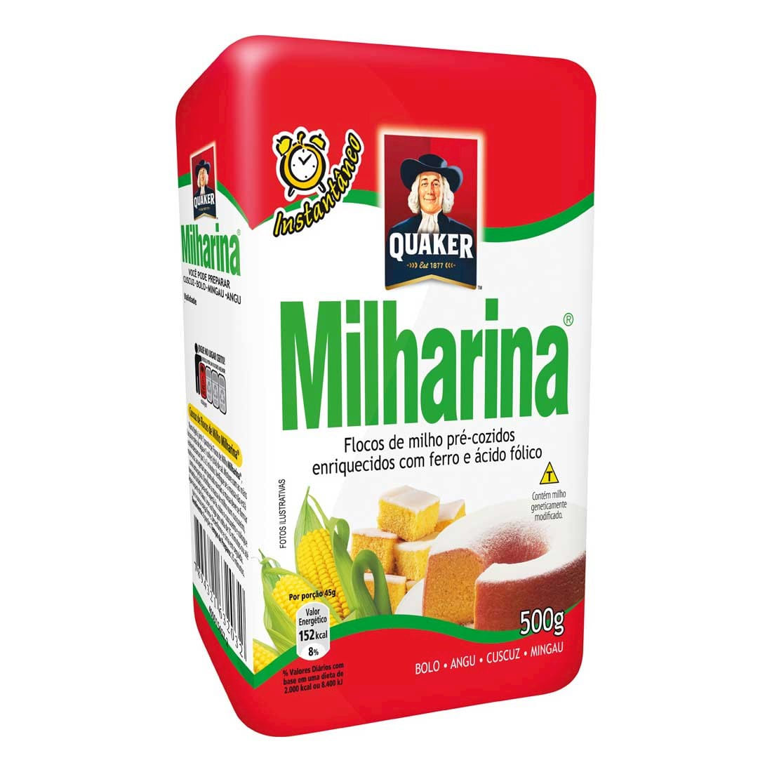 Encontraproduto.com.br - Flocos de Milho Milharina Pacote com 500g