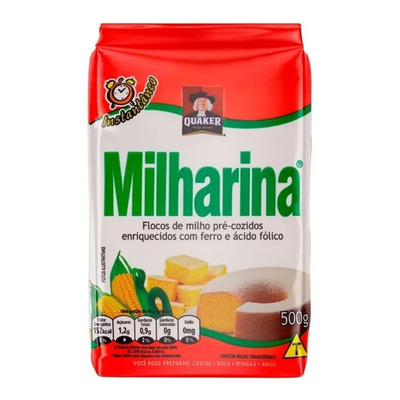 Encontraproduto.com.br - Flocos de Milho Milharina Pacote com 500g