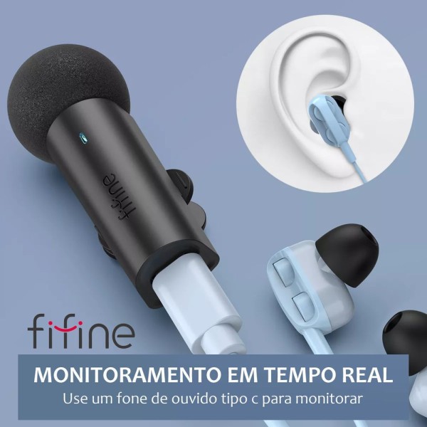 Encontraproduto.com.br - Microfone De Lapela Sem Fio Fifine M6 Para Celular Android