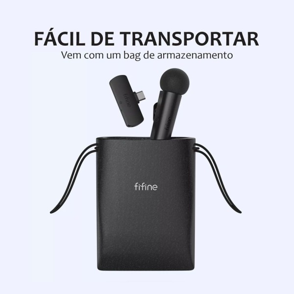 Encontraproduto.com.br - Microfone De Lapela Sem Fio Fifine M6 Para Celular Android