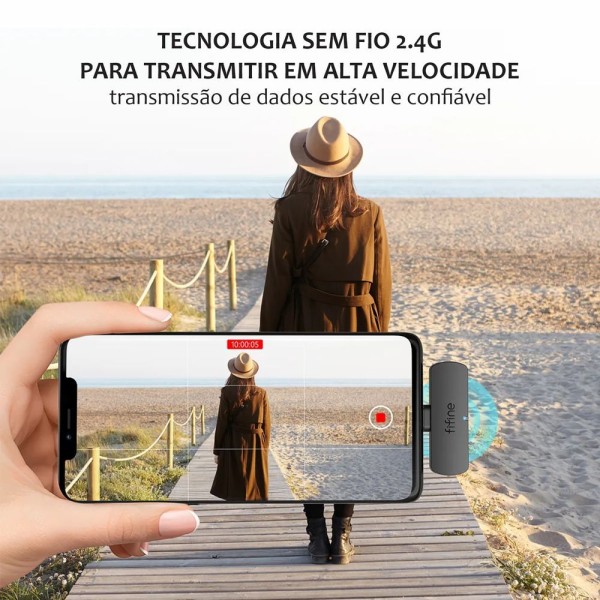 Encontraproduto.com.br - Microfone De Lapela Sem Fio Fifine M6 Para Celular Android