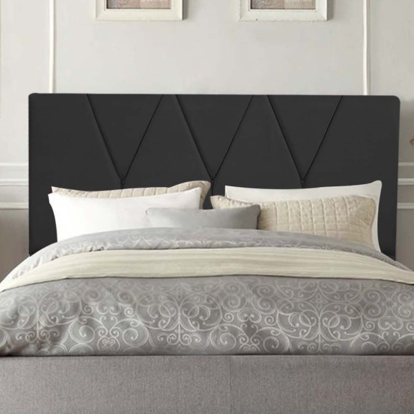 Encontraproduto.com.br - Cabeceira Estofada Casal 140cm Jade Suede Preto - D A Decor