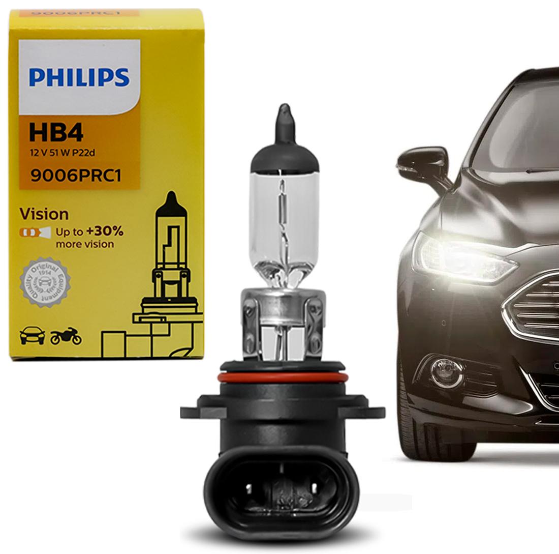 Lâmpada Philips Halógena HB4 Standard 12v 51w Farol Alto Baixo Neblina