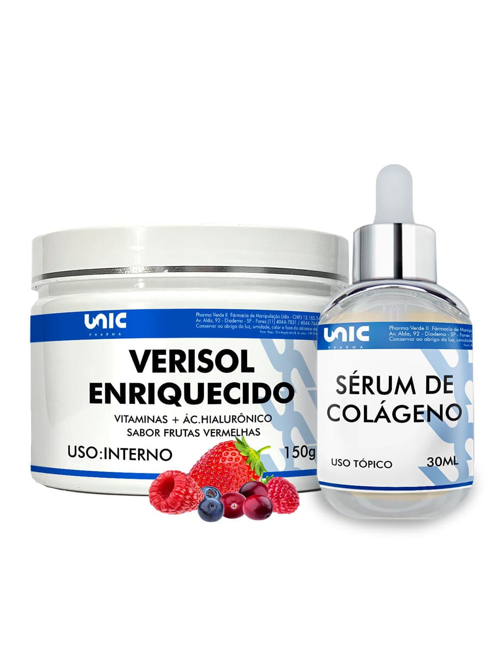 Encontraproduto.com.br - Combo de Colágeno (Verisol enriquecido e Sérum de Colágeno)